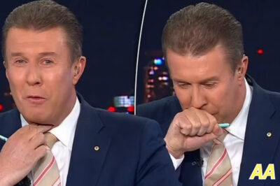 CAUGHT ON CAMERA! Nine News Anchor Peter Overton Spits Lozenge Out Mid-Broadcast!